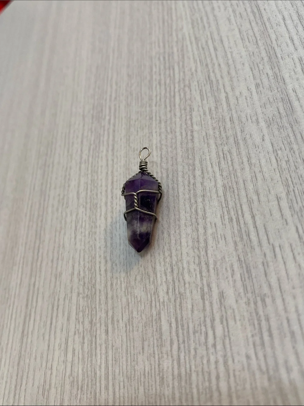 Handcrafted Purple Amethyst Crystal Pendant Necklace
